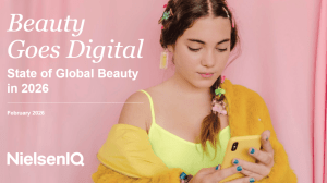 girl in a pink background with beauty items